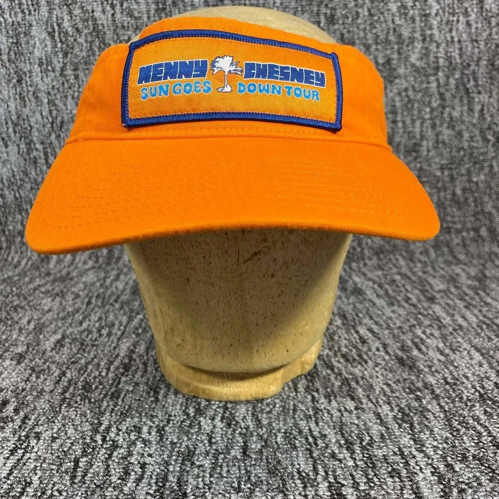 Kenny Chesney Sun Goes Down Tour‎ Mens OSFA Orange No Shoes Nation Visor Hat